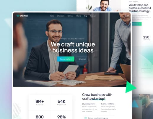Startup Landing website style preview