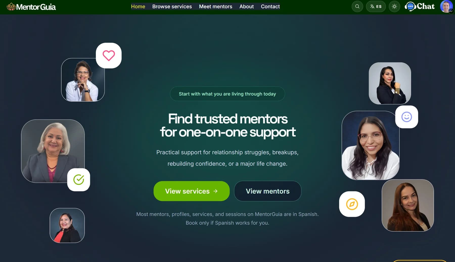 MentorGuia.com Mentorship Platform preview